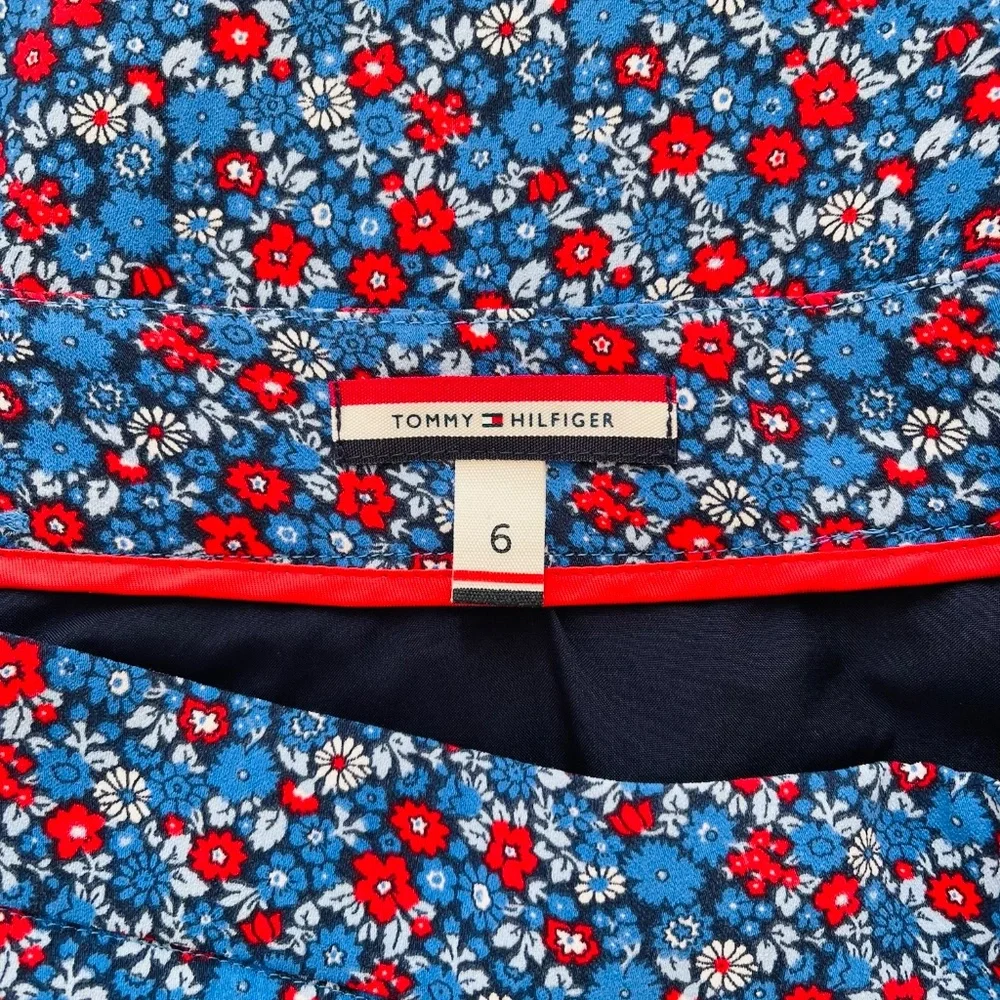 Tommy Hilfiger Multicolor Floral Print A-Line Skirt Women's Size 6 Flare - Picture 12 of 14